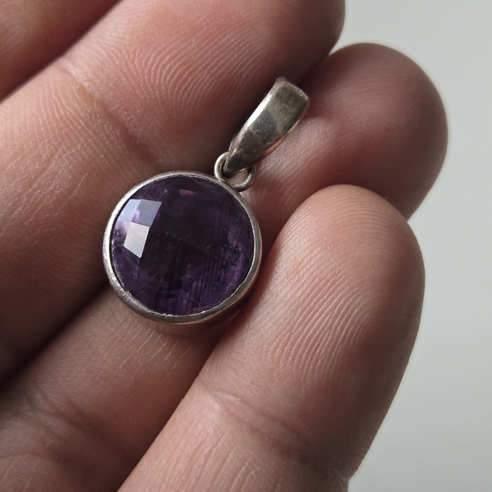 Vintage Pendant With Big Améthyste Stone
